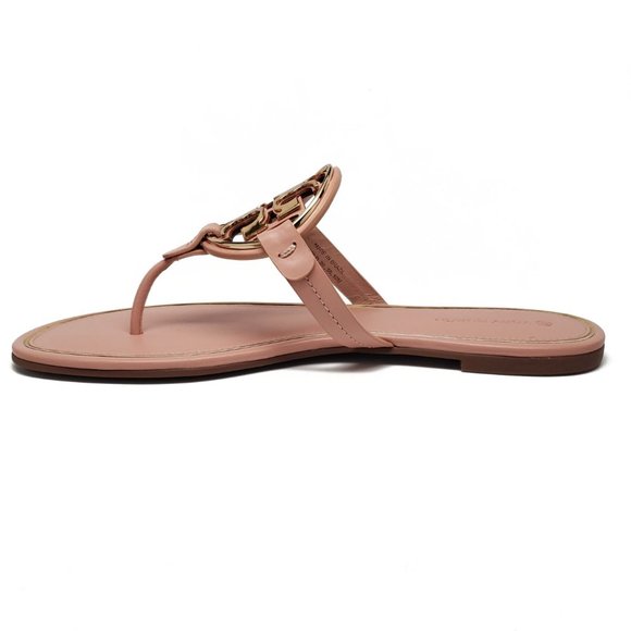 Tory Burch Metal Miller Sandals in Pink Moon/Gold - Picture 4 of 11